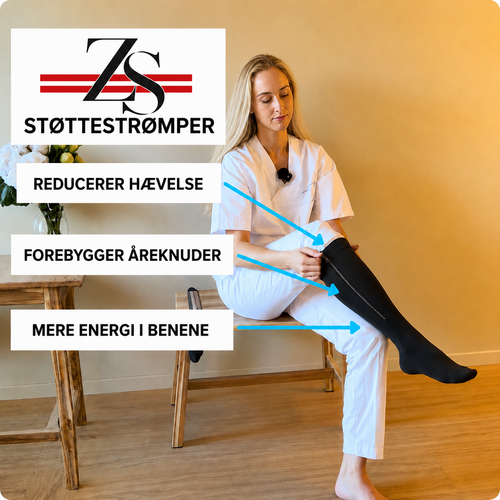 ZipStrømper støttestrømper med lynlås